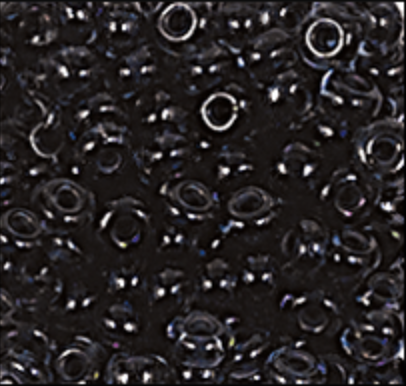 Czech Seed Bead 11/0 Smoke Grey Black Lined - 1 Hank